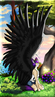 One Character Scene Background